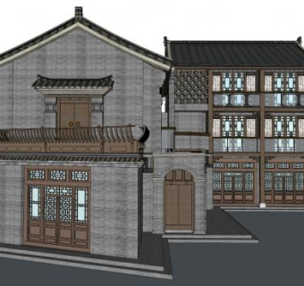 民居民宅su模型下载_sketchup草图大师SKP模型