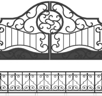 镂空铁艺su模型下载_sketchup草图大师SKP模型