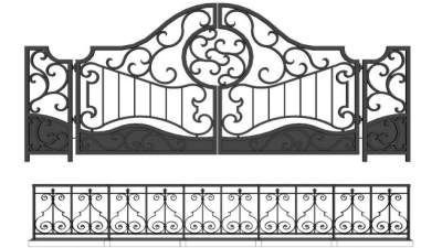 镂空铁艺su模型下载_sketchup草图大师SKP模型