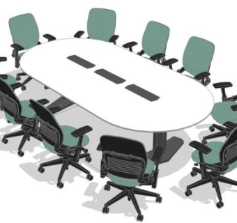 会议室桌子su模型下载_sketchup草图大师SKP模型