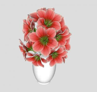 陶瓷花瓶花束SU模型下载_sketchup草图大师SKP模型