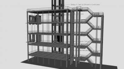 升降横移式地下立体车库su模型下载_sketchup草图大师SKP模型