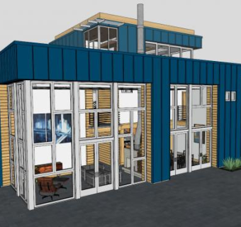 集装箱房屋su模型下载_sketchup草图大师SKP模型