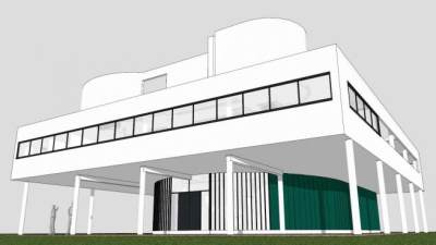 萨伏伊别墅su模型下载_sketchup草图大师SKP模型