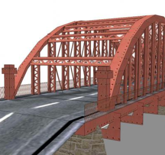 钢桁架su模型下载_sketchup草图大师SKP模型