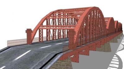 钢桁架su模型下载_sketchup草图大师SKP模型