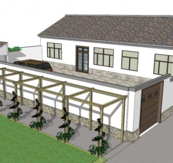 农村平房su模型下载_sketchup草图大师SKP模型