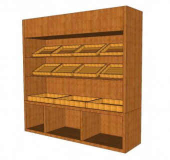 快餐店展示柜su模型下载_sketchup草图大师SKP模型