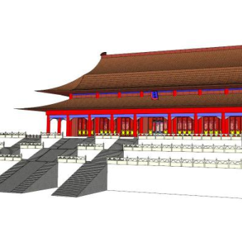 太和殿su模型下载_sketchup草图大师SKP模型