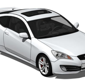 小汽车su模型下载_sketchup草图大师SKP模型