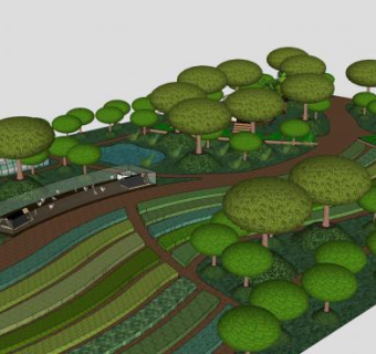 农业农场SU模型下载_sketchup草图大师SKP模型