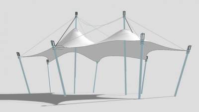 张拉膜结构su模型下载_sketchup草图大师SKP模型