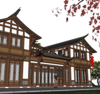 旧民居改造su模型下载_sketchup草图大师SKP模型