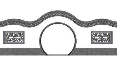 徽派建筑墙花su模型下载_sketchup草图大师SKP模型