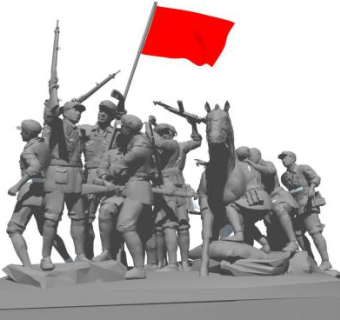 革命雕塑su模型下载_sketchup草图大师SKP模型