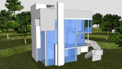 史密斯之家景观建筑SU模型下载_sketchup草图大师SKP模型