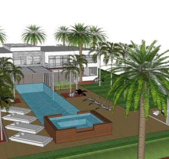 小豪华住宅SU模型下载_sketchup草图大师SKP模型