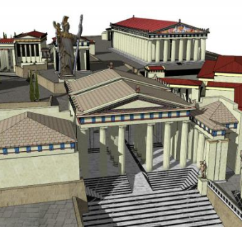 外国古建筑su模型下载_sketchup草图大师SKP模型