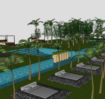 户外俱乐部SU模型下载_sketchup草图大师SKP模型