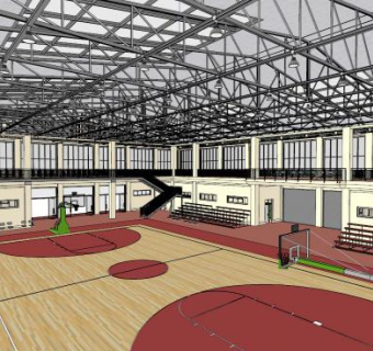 网架结构su模型下载_sketchup草图大师SKP模型