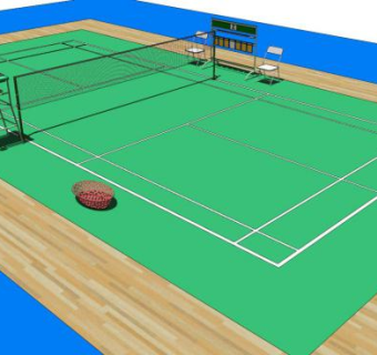 门球场su模型下载_sketchup草图大师SKP模型