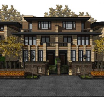 精品别墅su模型下载_sketchup草图大师SKP模型