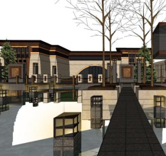 展馆su模型下载_sketchup草图大师SKP模型