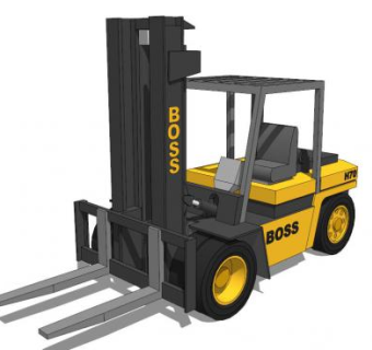 叉车su模型下载_sketchup草图大师SKP模型