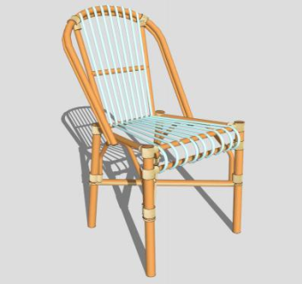 竹节椅su模型下载_sketchup草图大师SKP模型