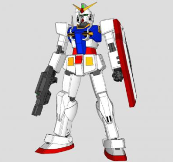 敢达高达机器人SU模型下载_sketchup草图大师SKP模型