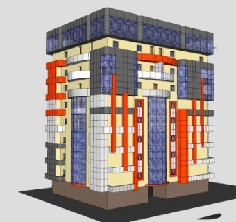 现代建筑楼房SU模型下载_sketchup草图大师SKP模型