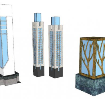 草地灯su模型下载_sketchup草图大师SKP模型