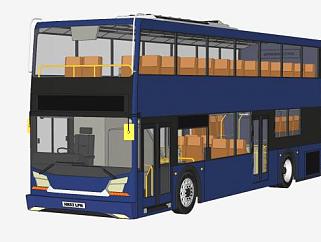 双层巴士车公交车sketchup模型下载_sketchup草图大师SKP模型