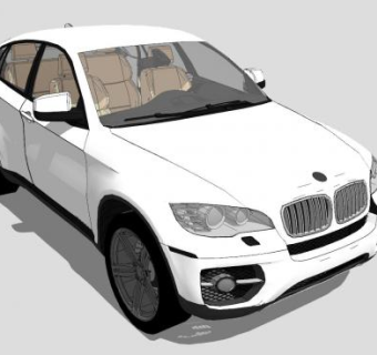 宝马X6汽车SU模型下载_sketchup草图大师SKP模型