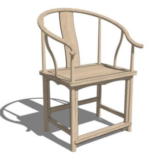 中式圈椅su模型下载_sketchup草图大师SKP模型