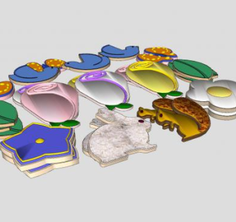 厨房小动物模具SU模型下载_sketchup草图大师SKP模型