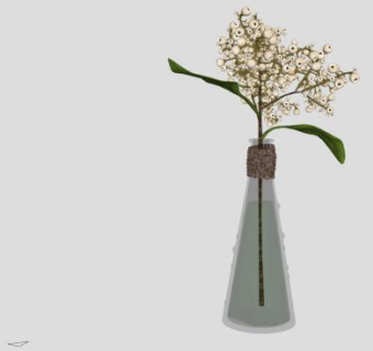 玻璃花瓶装饰品摆件SU模型下载_sketchup草图大师SKP模型