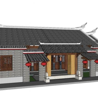 闽南民居su模型下载_sketchup草图大师SKP模型
