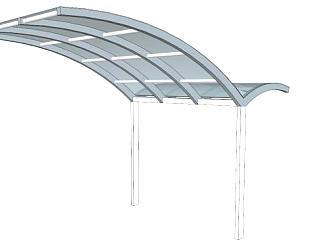 玻璃钢雨棚su模型下载_sketchup草图大师SKP模型