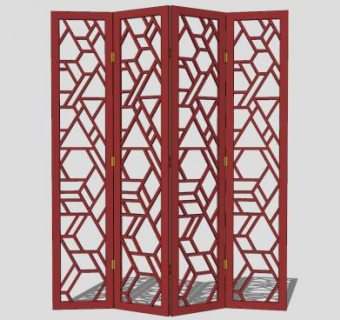 隔断屏风sketchup模型下载_sketchup草图大师SKP模型