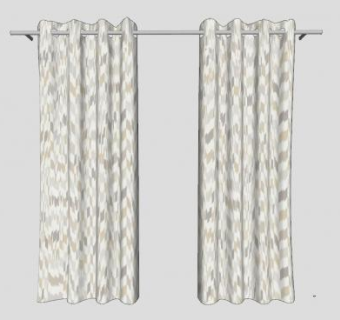 现代窗帘布SU模型下载_sketchup草图大师SKP模型