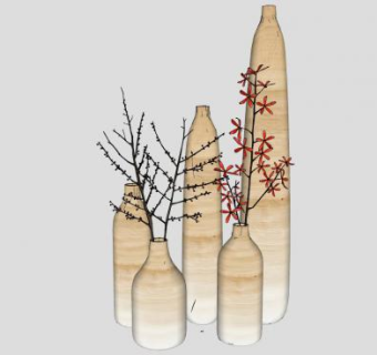 家居花瓶装饰品SU模型下载_sketchup草图大师SKP模型