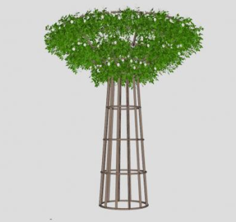 景观小品花架SU模型下载_sketchup草图大师SKP模型