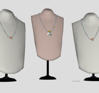 项链首饰道具珠宝店SU模型下载_sketchup草图大师SKP模型