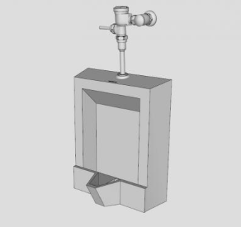 挂式小便器su模型下载_sketchup草图大师SKP模型