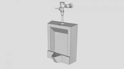 挂式小便器su模型下载_sketchup草图大师SKP模型