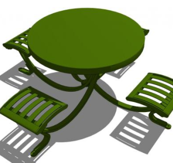 铁桌凳su模型下载_sketchup草图大师SKP模型