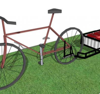 拖车su模型下载_sketchup草图大师SKP模型