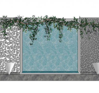 流水墙su模型下载_sketchup草图大师SKP模型