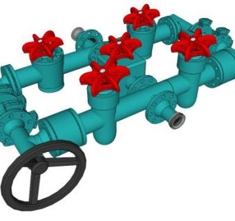 消防管道su模型下载_sketchup草图大师SKP模型
